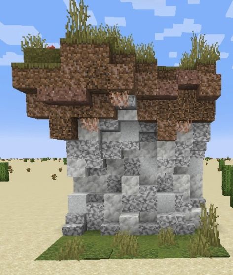 Cute Cliff House Minecraft, Minecraft Cliff Wall, Minecraft Cliff Design, Minecraft Custom Cliff, Minecraft Cliff Terraform, Cliff Base Minecraft, Minecraft Cliff House Ideas, Minecraft Terraforming Cliff, Cliff Side Minecraft House