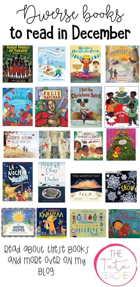 Hi Y’all! I have been receiving a lot of questions about recommendations for December. I’ve collected quite a few here for you. There are quite a few recommendations on this… December Read Alouds, Christmas Books For Kids, Kindergarten Books, Diverse Books, Winter Books, Winter Preschool, Holidays Around The World, Elementary Reading, Classroom Library