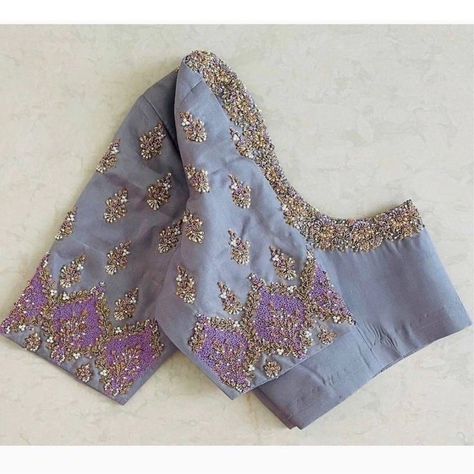 Dm@96404 90158 Designer maggam work blouse Fabric: Halfpattu /Rawsilk Dispatch: 3days Price 3400unstiched 3950stitched Colours and sizes can be customised accordingly Velvet Blouse Design, Blue Blouse Designs, Latest Bridal Blouse Designs, Maggam Work Blouse, Maggam Work Designs, Latest Blouse Designs Pattern, New Saree Blouse Designs, Latest Model Blouse Designs, Cutwork Blouse Designs