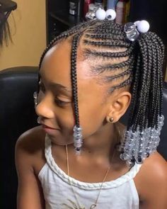 Latest and Beautiful Hairstyles for Kids 2021/2022. - Ladeey Braids For Black Kids, Kids Braids With Beads, Hairstyles With Beads, Toddler Braided Hairstyles, Black Kids Braids Hairstyles, Lil Girl Hairstyles, Beautiful Braided Hair, Natural Hairstyles For Kids, Girls Natural Hairstyles