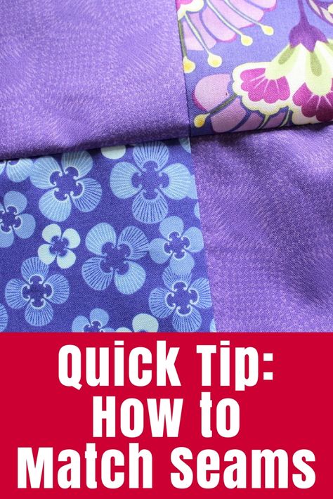 Quilting Tip: Nesting Seams • The Crafty Mummy Quilting Tips For Beginners, Quilting Hacks Tips, Easy Quilting Design, Beginner Quilting Projects, Beginner Quilting, Beginning Quilting, Patchwork Tutorial, Sewing Machine Quilting, Quilting Tutorial