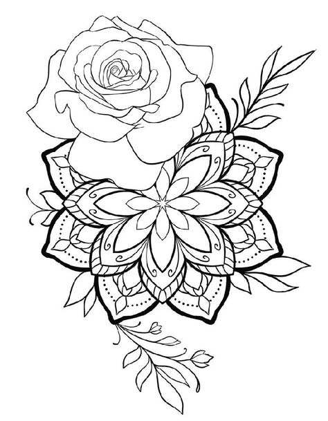 Mandala Tattoo Simple Design, Simple Line Work Tattoo Design, Mandala Coloring Pages Free Printable, Free Printable Mandala Coloring Pages, Mandala Coloring Sheets, Printable Mandala Coloring Pages, Butterfly Neck Tattoo, Rose Mandala, Learn To Tattoo