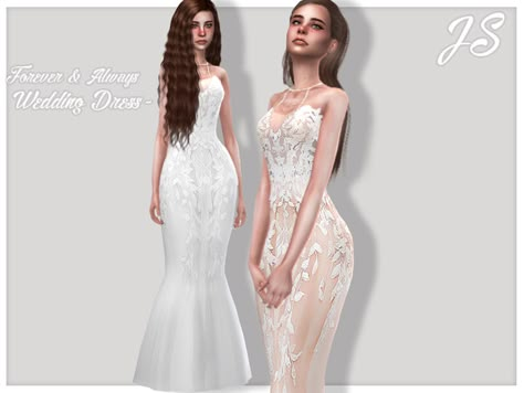 JavaSims' Forever & Always (Wedding Dress) Sims 4 Cc The Sims Resource Wedding Dress, Sims 4 Cc Wedding Dress Mermaid, Ts4 Wedding Dress, Sims4 Wedding Dress, The Sims 4 Wedding Dress, Jade Clothes, Sims 4 Wedding Dress Cc, Sims 4 Wedding Cc, Sims Wedding