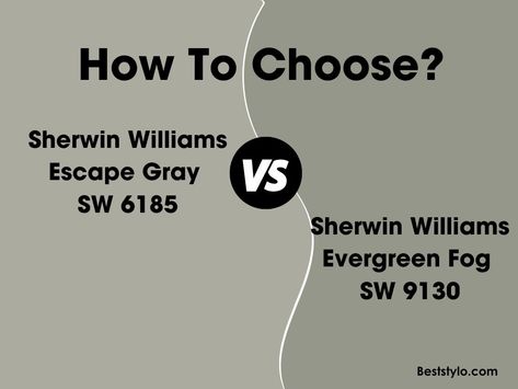 Sherwin Williams Escape Gray Exterior, Evergreen Fog Cabinets Laundry Room, Evergreen Fog Basement, Escape Gray Color Schemes, Evergreen Fog With Oak Cabinets, Escape Gray Sherwin Williams Exterior, Escape Gray Sherwin Williams Cabinets, Escape Gray Cabinets, Sw Evergreen Fog Exterior