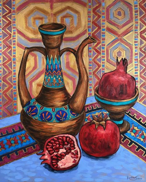 Turkish Art Paintings, Orientalism Art, Nature Still Life, Cuadros Diy, Pomegranate Art, Iranian Art, Turkish Art, Arabic Art, Buy Art Online