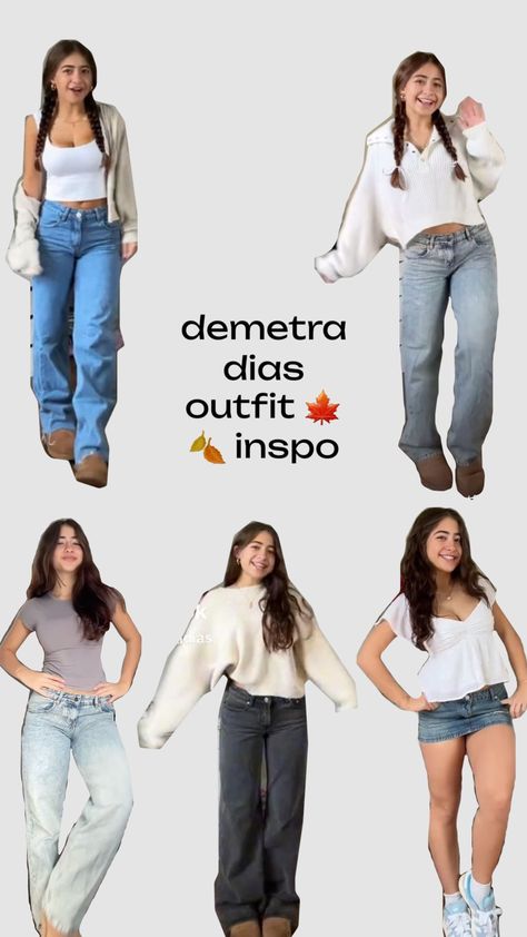 fall outfits inspo by demetra 🫶🍁🍂 Fall Outfits Demetra, Outfit Ideas Demetra, Outfits Demetra, Demetradias Outfits, Demetria Outfits, Demetra Dias Outfits, Demetria Dias, Demetra Outfits, Demetra Dias