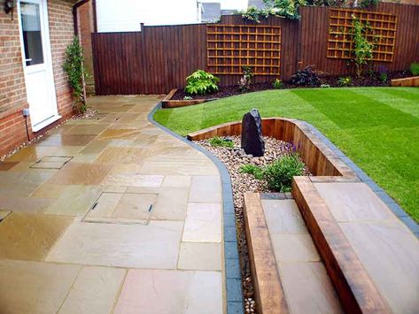 Garden On Slope Landscape Design, Small Sloped Garden Ideas, Tiered Garden Ideas, Sloped Garden Ideas, Sloped Backyard Ideas, Backyard Decorating Ideas, Sloping Garden, Backyard Decorating, Backyard Ideas On A Budget