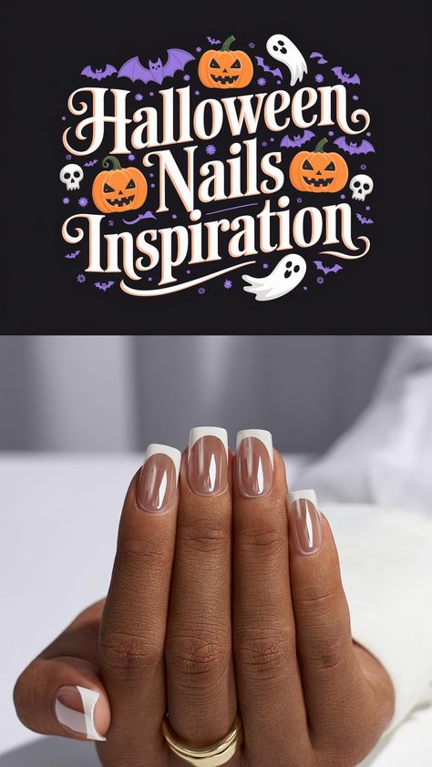 BTArtbox French Tip Press On Nails - Halloween White Short Fall Press on Nails Square, Chrome Glazed Glue On Nails for Gifts, Stick On Nails in 16 Sizes - 30 Fake Nails Kit, Wheat Fall Press On Nails, Press On Nails Square, French Tip Press On Nails, Nails Kit, Short Press On Nails, Nails Square, Nails Halloween, Stick On Nails, Winter Gift