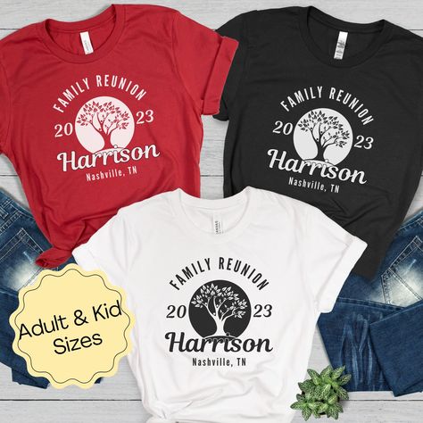 Family Reunion Tshirts, Vacation Items, Kids Notes, Distressed Font, Family Reunion Shirts, Reunion Shirts, Bachelorette Party Shirts, Matching Shirts, Family Reunion