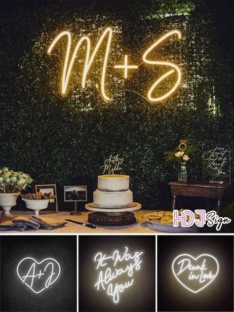 Neon Lights For Wedding, White Lights Wedding, Neon Lights Wedding, Wedding Backdrop Reception, Dance Floor Decor, Neon Light Wedding, Wedding Neon Light, Starry Night Wedding, Wedding Decors