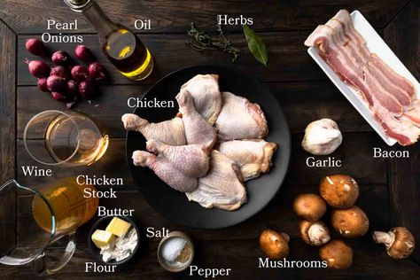 Cast Iron Roasted Chicken, Chicken In White Wine, Cottage Recipes, White Wine Chicken, Cottage Meals, Wine Chicken, Stewed Chicken, Fall Meals, Mushroom Stew