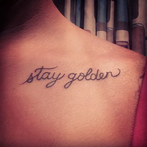 "Stay golden" tattoo Stay Golden Tattoo, Golden Girls Tattoo, Golden Tattoo, Golden Bday, Birthday Tattoo, Golden Birthday, Stay Golden, Golden Girls, Small Things