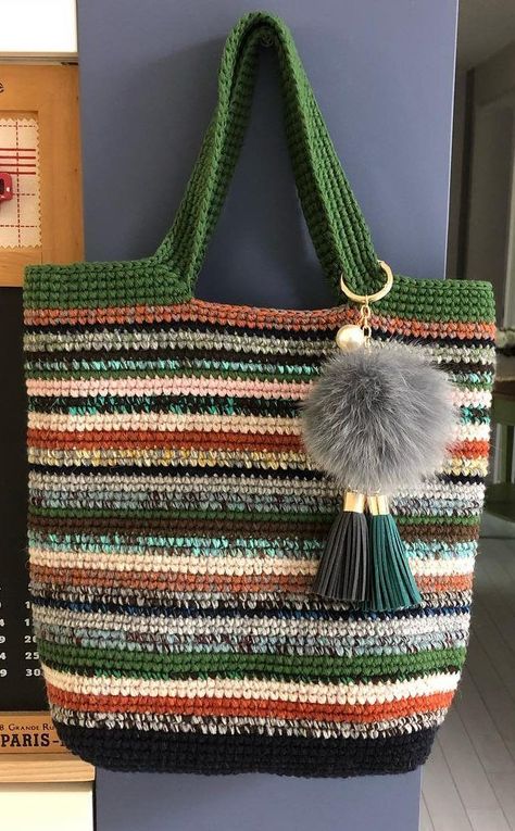 Tote Crochet, Free Crochet Bag, Crochet Bag Pattern Free, Bag Pattern Free, Crochet Braid Styles, Pola Amigurumi, Crochet Market Bag, Wayuu Bag, Crochet Clutch