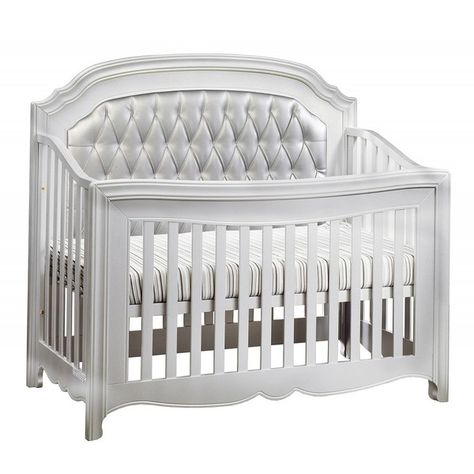 Natart Alexa 4 in 1 Convertible Crib Diamond Tufted Panels ($1,748) ❤ liked on Polyvore featuring home, children's room, children's furniture and nursery furniture Tufted Crib, Convertible Cribs, Tufted Upholstered Headboard, Boutique Baby, Vanity Wall Mirror, Kids Bedding Sets, White Upholstery, Convertible Crib, Upholstered Panels