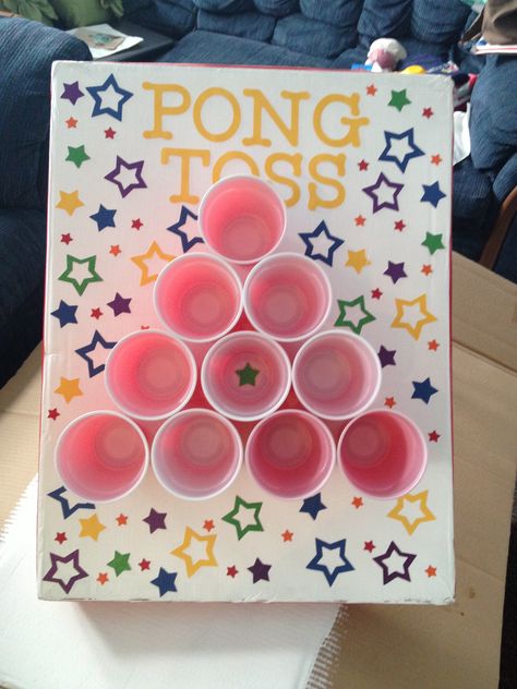 Ping pong toss carnival game can make "witches hat" with black cups Carnival Day, Diy Carnival Games, Carnival Games For Kids, Theme Carnaval, Casino Party Games, Fall Carnival, Festival Games, Diy Carnival, Kids Carnival