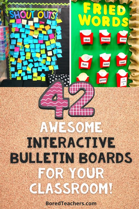 42 Awesome Interactive Bulletin Board Ideas for Your Classroom English Bulletin Boards, Vocabulary Bulletin Boards, Phonics Bulletin Board, Literacy Bulletin Boards, Ela Bulletin Boards, Elementary School Bulletin Boards, Middle School Bulletin Boards, Kindness Club, Writing Bulletin Boards