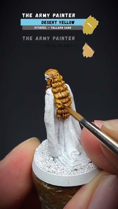 Dnd Miniatures Painting Tutorial, Warhammer Figure Painting, Dnd Miniatures Painting, Paint Blonde Hair, Miniature Figures Fantasy, Painting Figurines, Paint Miniatures, Dnd Crafts, Dnd Minis