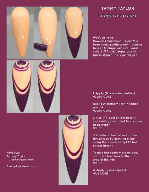 Diy Nail Designs Step By Step, Taylor Nails, Tammy Taylor Nails, Tammy Taylor, Nail Techniques, Nail Designs Tutorial, Diy Acrylic Nails, Nail Tutorial, Nail Room