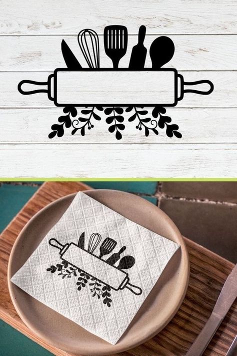 Kitchen Boards, Kitchen Logo, Kitchen Svg, Kitchen Decor Wall Art, Image Svg, Bakery Logo, Kitchen Crafts, Cricut Creations, Monogram Svg