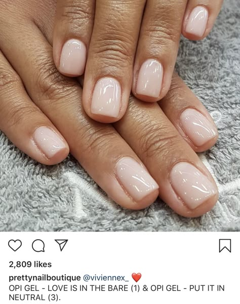 Most Popular Sns Nail Colors, Natural Mani And Pedi, Opi Put It In Neutral Gel Vs Bubble Bath, Sns Milky Nails, Gold Accent Manicure, Natural No Chip Nail Color, Bridal Sns Nails, Opi Dip Neutral Colors, Neutral Gel Nail Colors Opi