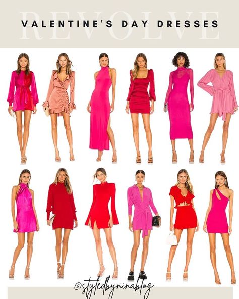 @revolve valentines day outfit inspiration - revolve dresses for valentines day - valentines day dresses - valentines day outfit ideas - red dresses - pink dresses - galentines party - valentines day outfit inspo - wedding guest dresses - galentines party outfits Dresses For Valentines Day, Valentines Day Outfit Ideas, Sorority Dresses, Pink And Red Dress, Function Dresses, Galentines Party, Valentines Day Dresses, Revolve Dresses, Sorority Outfits