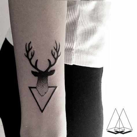 Gamze Mentat - Tattoo 1 on Behance Deer Tattoo Designs, Deer Tattoo, Inspiration Tattoos, Classic Tattoo, Classy Tattoos, Dot Work Tattoo, Trendy Tattoos, Forearm Tattoos, Blackwork Tattoo