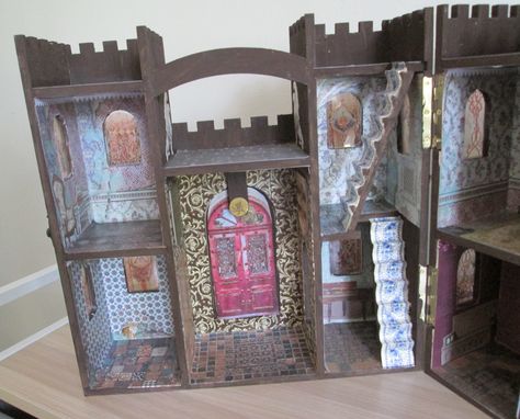 Dark Gothic Castle, Miniature Castle, Castle Inspiration, Castle Dollhouse, Fairy Dollhouse, Christmas Castle, Model Castle, Castle Exterior, Castle Ideas