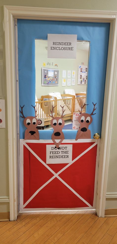 Made this for my infant classroom 💛 Feed The Reindeer, Infant Classroom, Reindeer, Art