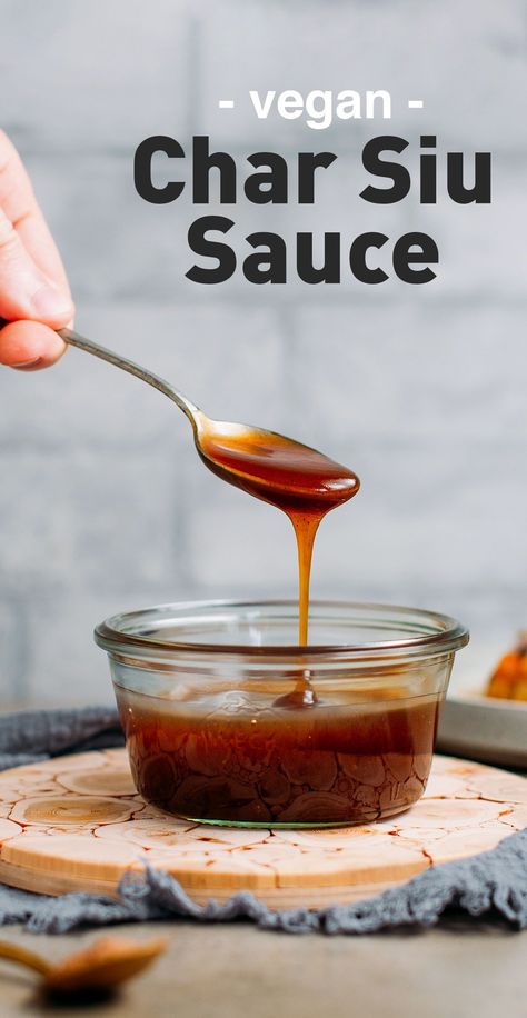 Char Siu Sauce, Chinese Bbq Pork, Asian Sauce, Char Siu, Vegan Sauces, Bbq Sauce Recipe, Baked Tofu, Asian Inspired Recipes, Sweet Chili Sauce