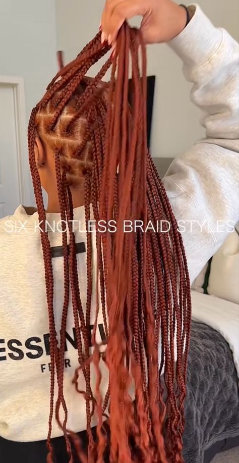 Long Ginger Braids, Ginger Cornrows, Cornrows Black Women, 350 Braids, Knotless Braids Color, Braids Curly Ends, Gold Braids, Hair Baddie, Ginger Braids