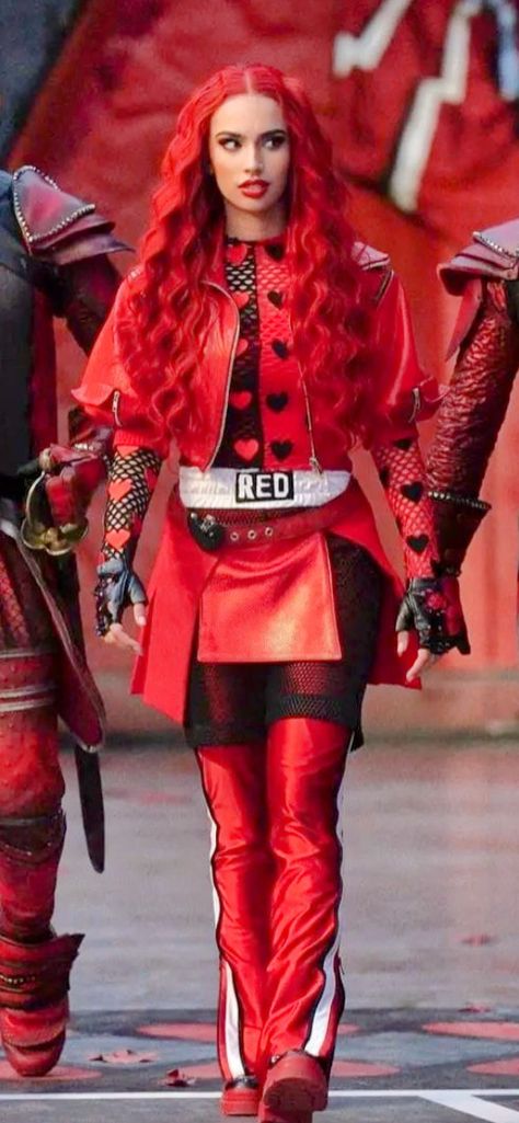 Decendents Rise Of The Red, Red Disney Descendants, Red Outfit Descendants, Princess Red Descendants Outfit, Desendents The Rise Of Red, Red Descendants Outfits, Decendants 4 Red, Red From Descendants, Princess Red Descendants