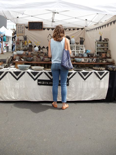 photo by George Barberis Tabletop Booth Display, Pottery Booth Display, Festival Booth Display, Art Festival Booth, Market Tent, Market Stall Display, Lotus Designs, Art Booth, Booth Setup