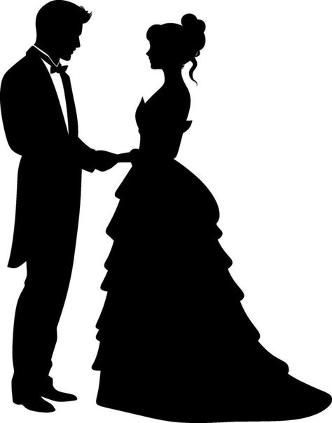 AI generated romantic couple silhouette. silhouette of couple at wedding. AI generated illustration. Wedding Silhouette Couple, Honeymoon Decorations, Silhouette Of Couple, Couple Logo, Bubble Drawing, Couple Silhouette, Wedding Silhouette, Laser Cut Wedding, Wedding People