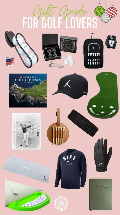 All the best gifts to give the golf lover in your life this Christmas! Gifts For Golf Lovers, Golf Basket Ideas For Men, Golf Gifts For Boyfriend, Golf Ball Holder, Golf Christmas Gifts, Christmas Golf, Ball Holder, Golf Gifts For Men, Stocking Stuffers For Men