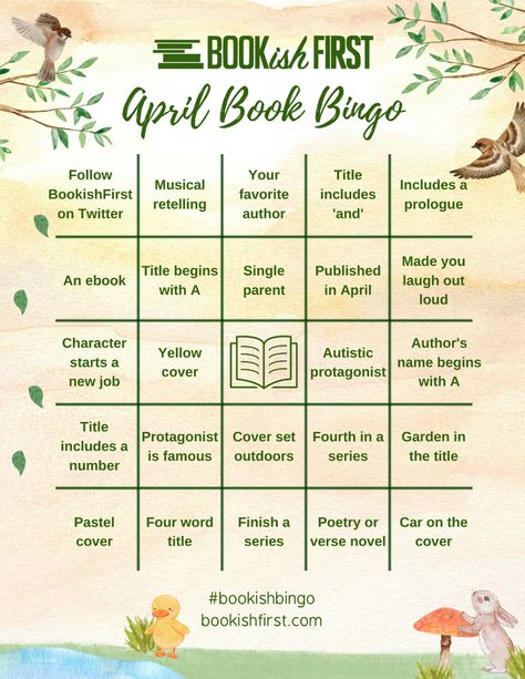 April 2023 Bookish Bingo 🐰 - Book Talk / Bookish Bingo - BookishFirst Forum Bookish Bingo, Book Bingo, Bingo Books, Reading Bingo, Free Printable Bingo Cards, Free Bingo Cards, Reading List Challenge, Bingo Template, Book Reading Journal