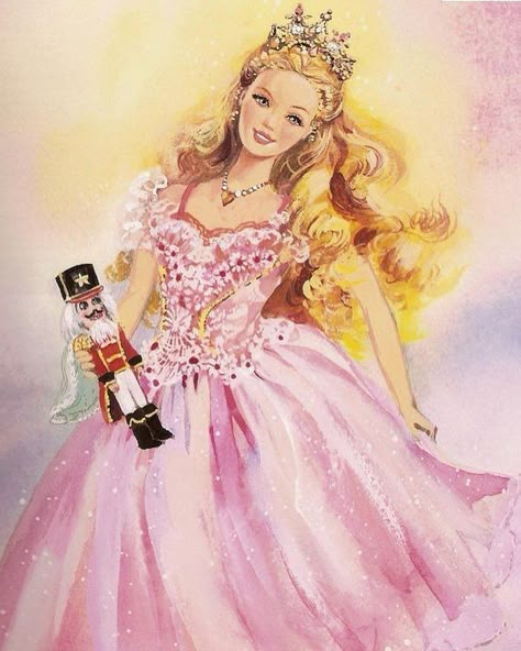 🎀 on Instagram: “This is my favorite Barbie Artwork. Barbie in the Nutcracker is my favorite Barbie movie. This picture is just so beautiful to look at lol…” This Barbie Is, Vintage Barbie Art, Barbie Artwork, Girly Artwork, Barbie In The Nutcracker, Barbie Nutcracker, Barbie Wallpaper, Barbie Christmas, Barbie Drawing