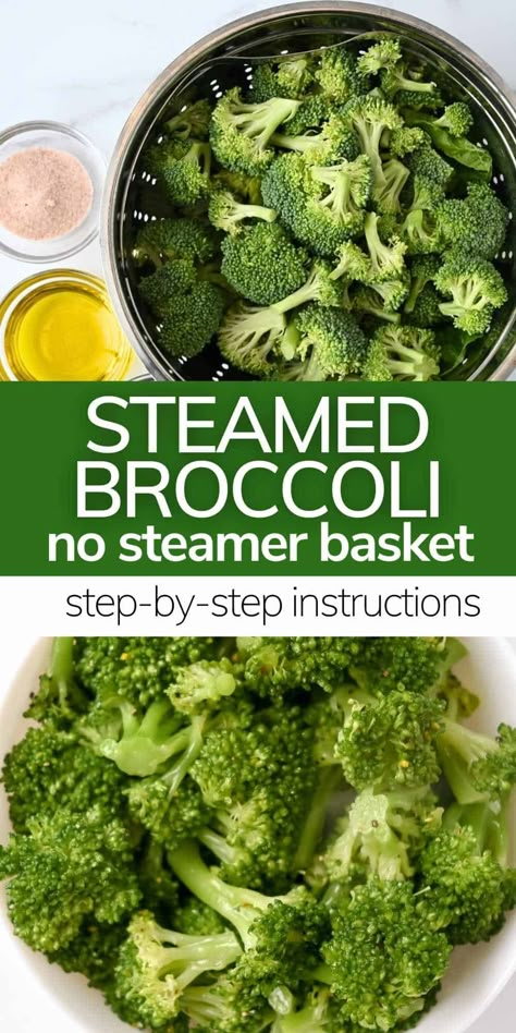 Frozen Broccoli Recipes Side Dish Simple, How To Cook Frozen Broccoli, Steam Frozen Broccoli, Best Steamed Broccoli, Cooking Frozen Broccoli, Seasoned Steamed Broccoli, Cook Frozen Broccoli, Steamed Broccoli Recipes, Frozen Broccoli Recipes