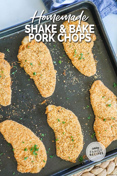 Homemade Shake N Bake Pork Chops, Easy Shake And Bake Pork Chops, Diy Shake N Bake Pork Chops, Pork Chop Recipes Shake N Bake, Air Fry Shake And Bake Pork Chops, Crunchy Baked Pork Chops, Shake N Bake Pork Chops In The Oven, Shake Bake Pork Chops, Pork Chop Shake And Bake Homemade