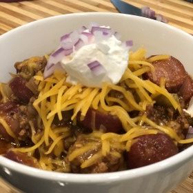 Low Carb Hot Dog Chili - Killer Keto Chili Dog Bake, Instant Pot Chili Recipe, Hotdog Chili Recipe, Dogs Recipes, Instant Pot Chili, Low Carb Chili, Hot Dog Chili, Recipes Low Carb, Chili Dogs