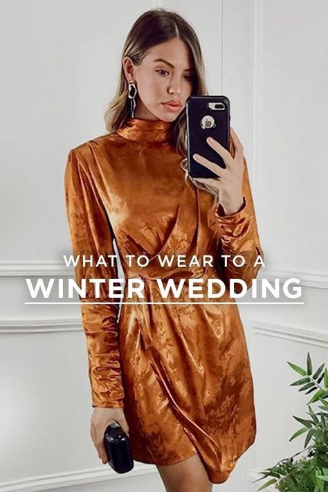 Winter Wedding Dress Guest Mid Size, Snow Wedding Guest Outfit, Winter Cocktail Wedding Guest, Wedding Winter Outfit Guest, Winter Engagement Party Outfit Guest, Winter Rehearsal Dinner Outfit Guest, Casual Winter Wedding Outfit Guest, What To Wear To A Winter Wedding, Wedding Guest Dress Cold Weather