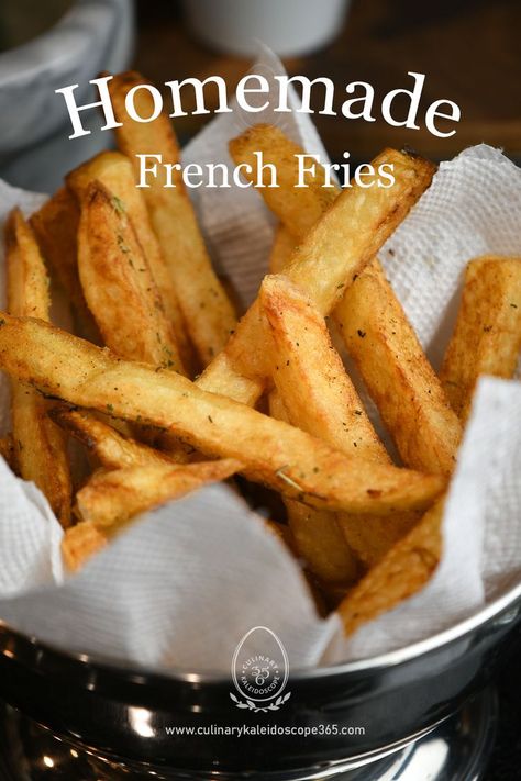 Golden, crispy on the outside, and soft on the inside, uniform potato slices deep fried in Peanut Oil. With a hint of sweetness, these Homemade French Fries will enchant with a unique earthy-sweet potato flavor. French Fries Recipe Homemade, Deep Fried French Fries, Cheesy Ranch Potatoes, Homemade Fries, French Fries Recipe, Homemade French Fries, Fries Recipe, Homemade Beauty, Peanut Oil