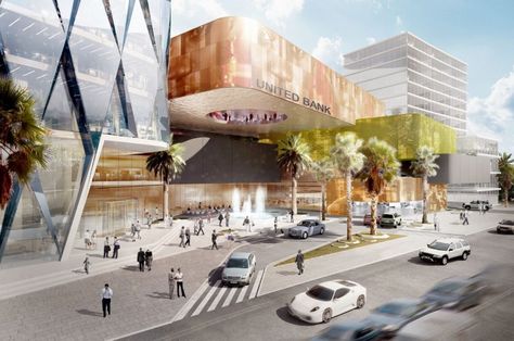 United Bank of Addis Ababa Proposal /  Söhne & Partner Architects + BET Architects Podium Architecture, Retail Facade, Renovation Architecture, Architecture Portfolio Design, Banks Building, Mall Design, Building Concept, Addis Ababa, Urban Fabric