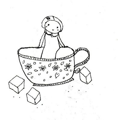 Sugar Cube Tattoo, Chipped Tea Cup Tattoo, Cup Of Tea Doodle, Sugar Cubes Diy, The Sugarcubes, Sugar Cubes, Quick Sketch, Tatting, Snoopy