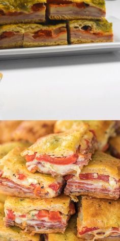 Antipasto Squares, Swiss Recipes, Square Recipes, Crescent Roll Recipes, Crescent Roll, Party Appetizer, Finger Food Appetizers, Party Food Appetizers, Crescent Rolls