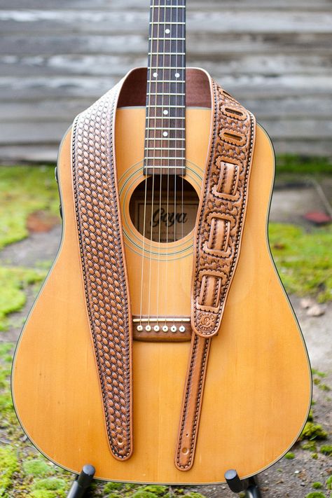 Artisan leather products handcrafted in the Pacific Northwest. From guitar straps to journals to jewelry, our products are crafted to inspire your creativity. Leather Guitar Strap Designs, Diy Leather Guitar Strap, Guitar Strap Pattern, Leather Guitar Strap Pattern, Acoustic Guitar Strap, Leather Guitar Strap, Diy Guitar, Cheap Guitars, Custom Electric Guitars