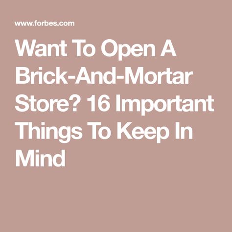 Want To Open A Brick-And-Mortar Store? 16 Important Things To Keep In Mind Brick And Mortar Boutique Design, Brick And Mortar Store, Things To Keep In Mind, Candle Store, Mean People, Store Ideas, Opening A Boutique, Brick And Mortar, Children's Boutique