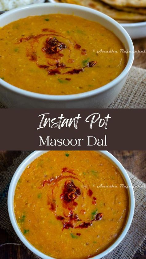 Vegan Dahl, Lentils Instant Pot, Red Lentil Dahl, Lentil Recipes Easy, Red Lentil Curry, Dahl Recipe, Dhal Recipe, Lentil Dahl, Cooking Recipes For Dinner