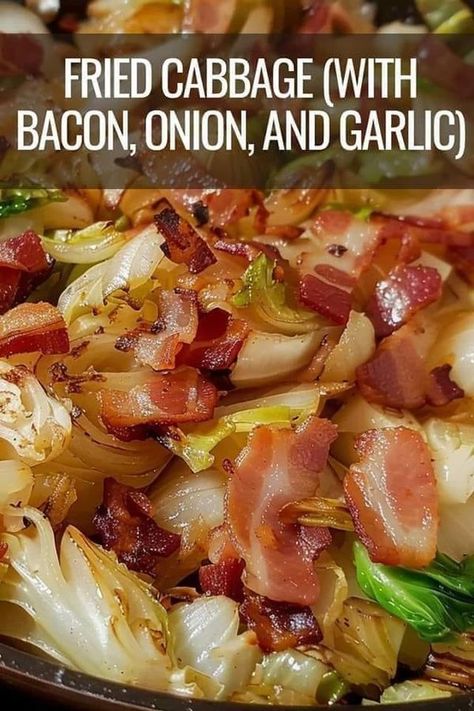 Chef Ina Garten 👩‍🍳👩‍🍳 | WOULD ANYONE EAT THIS FRIED CABBAGE (WITH BACON, ONION, AND GARLIC) 😋😋 | Facebook Fried Cabbage With Bacon And Onion, Fried Cabbage With Bacon, Cabbage With Bacon, Fried Cabbage Recipes, Southern Fried Cabbage, Bacon Fried Cabbage, Irish Cuisine, Bacon Fries, Cabbage And Bacon