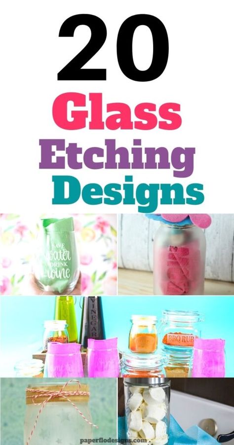 20 Glass Etching Designs on jars, glasses and bottles Etching Glassware Diy, Etched Mason Jars, Glass Etching Gifts, Glass Etching Diy, Etching Diy, Glass Etching Patterns, Etching Designs, Glass Etching Stencils, Glass Etching Designs