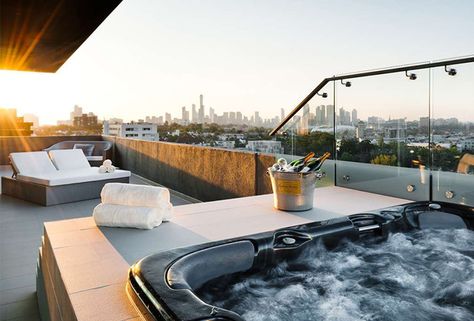 Penthouse Balcony, Places In Melbourne, Melbourne Hotel, Melbourne Airport, Melbourne Art, Most Romantic Places, Melbourne Cbd, Skyline View, Palace Hotel